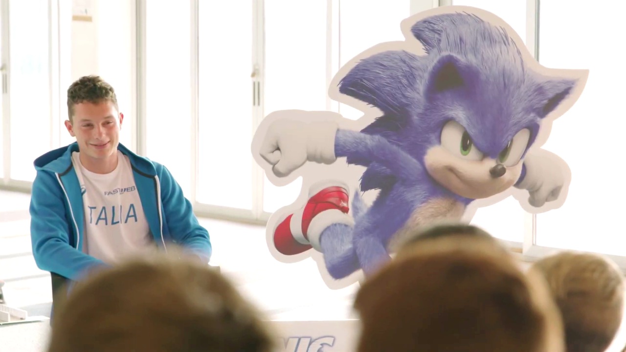 Sonic il film, un video con Filippo Tortu come testimonial