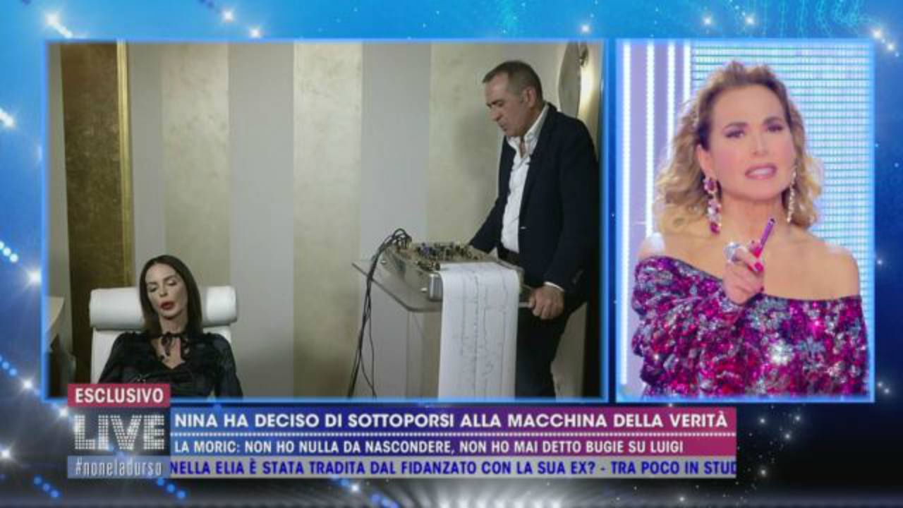 Live - Non è la d'Urso, Nina Moric allarma tutti. Luigi Favoloso accusa: "È sotto effetto dell'alcol"