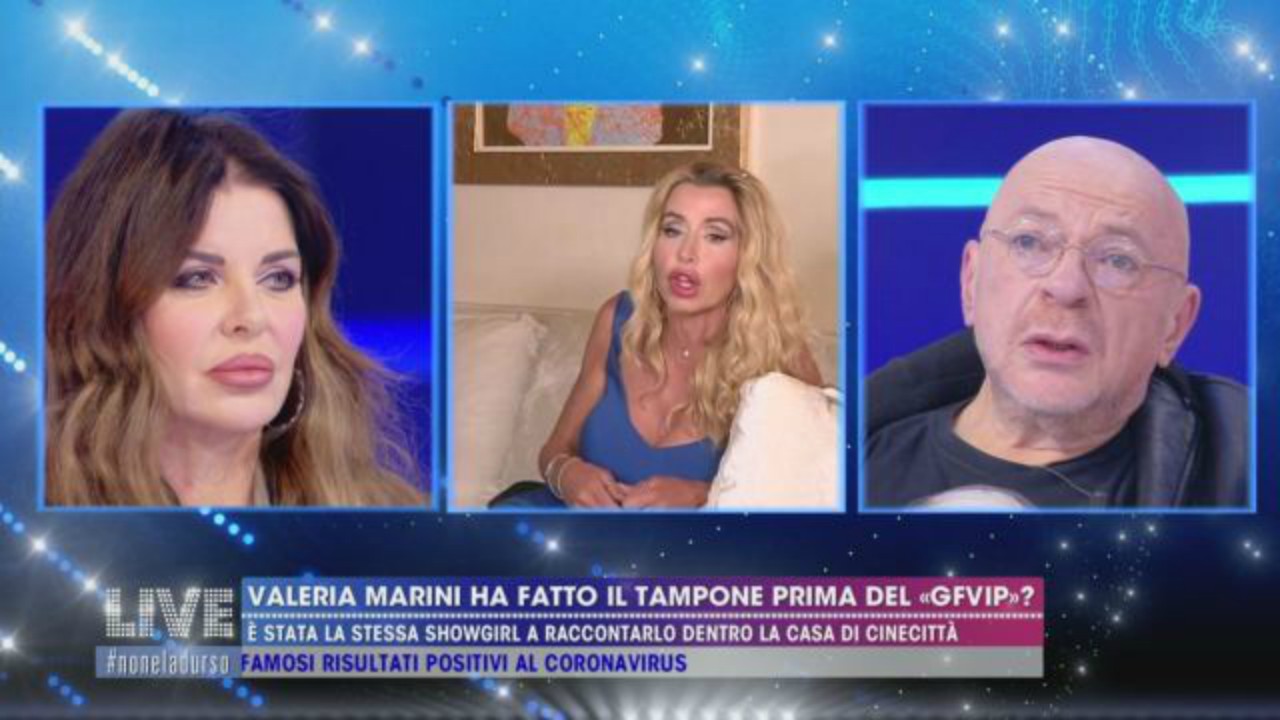 Live - Non è la d'Urso, Valeria Marini e Barbara d'Urso hanno richiesto il tampone per il Coronavirus? La confessione