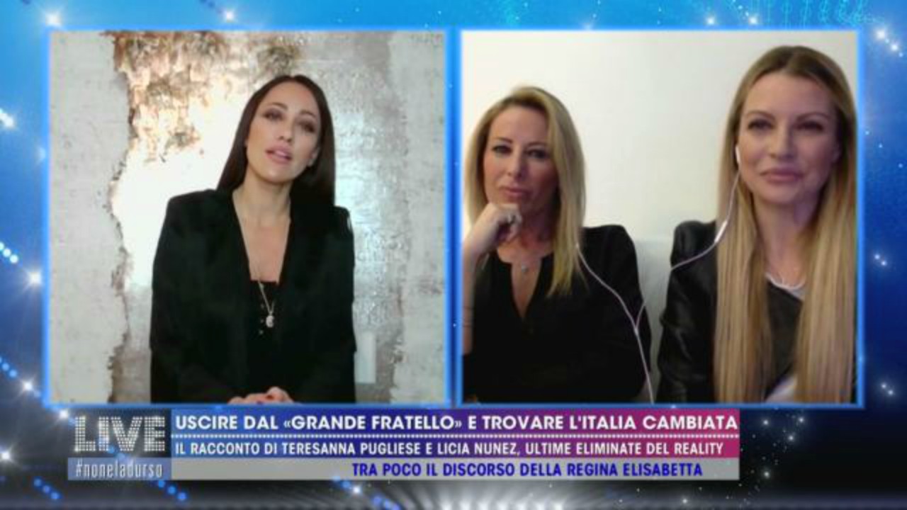 Live - Non è la d'Urso, Licia Nunez e Teresanna Pugliese raccontano lo shock dopo ill Grande Fratello Vip: "Troppo forte"
