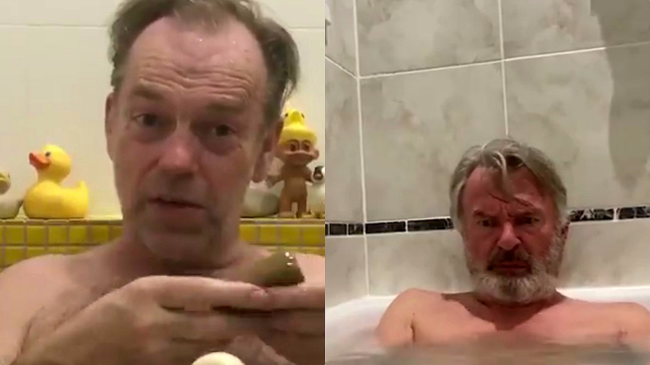 Hugo Weaving, Sam Neill e l'imbarazzante bagno con le paperelle