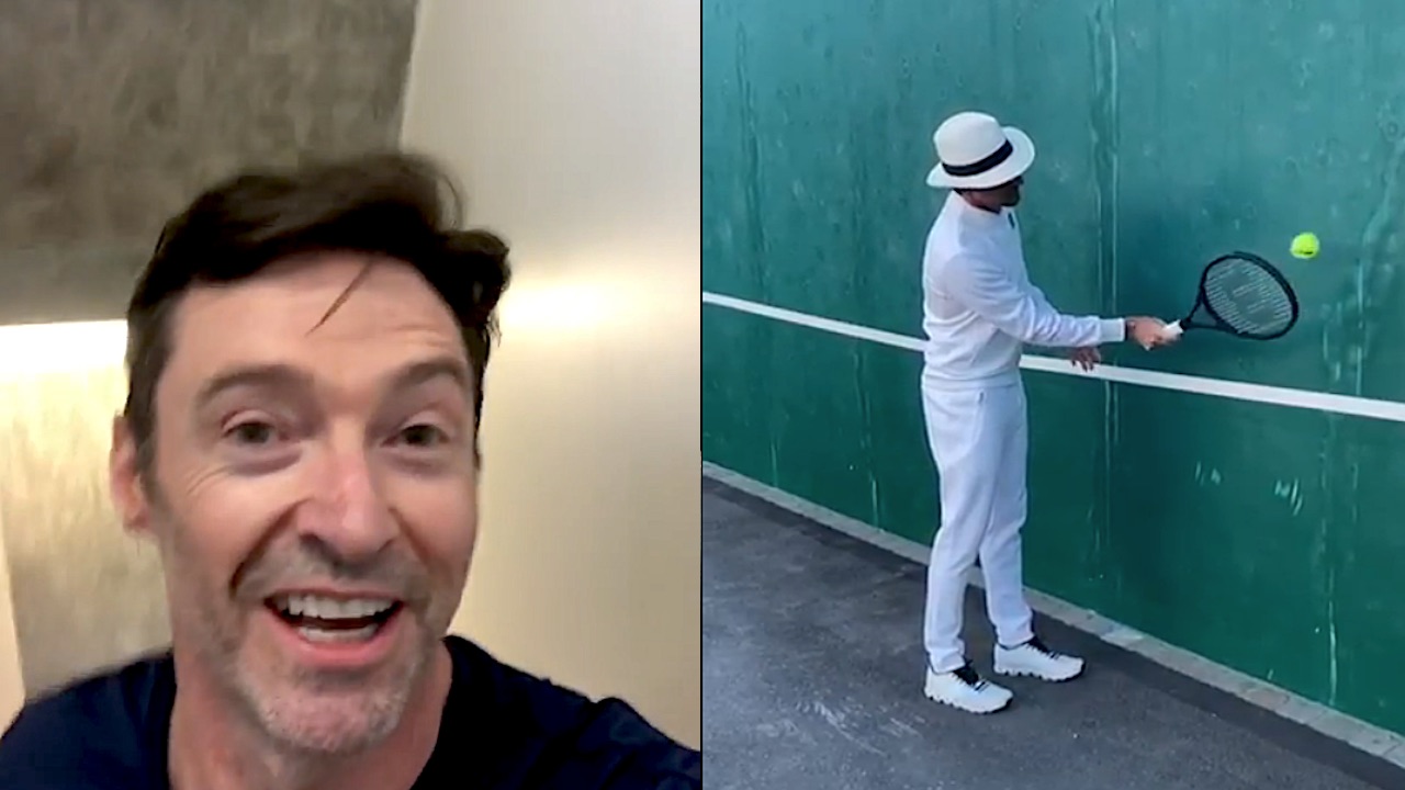 Hugh Jackman risponde alla sfida di Roger Federer: "Quindici piani, baby!"