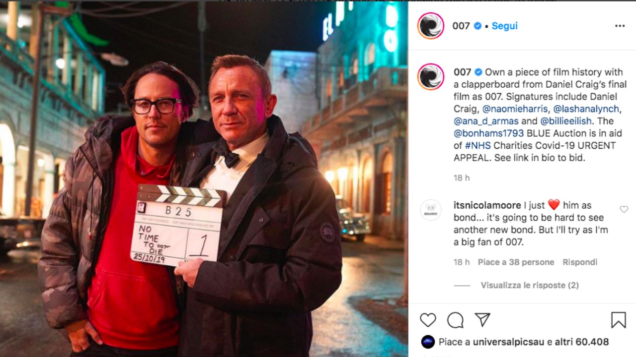 No Time to Die: un ciak del film messo all'asta per la lotta al Coronavirus