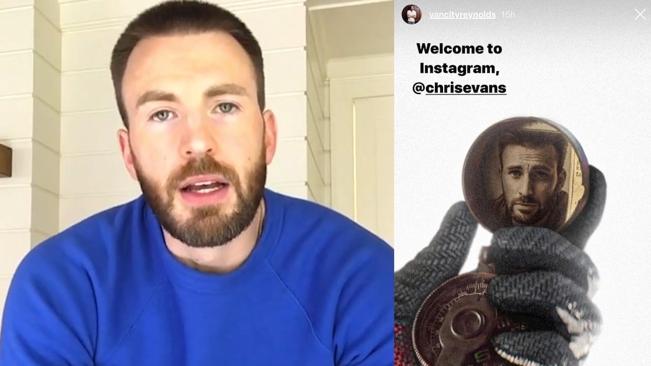 Dopo Johnny Depp, anche Chris Evans sbarca su Instagram: il benvenuto di  Ryan Reynolds