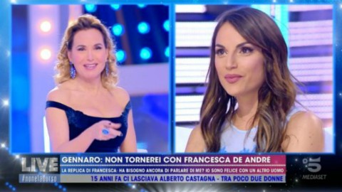 Live-Non è la d'Urso, Francesca De Andrè contro Gennaro Lillio: "Atteggiamenti poco dignitosi, lo facevo più uomo"