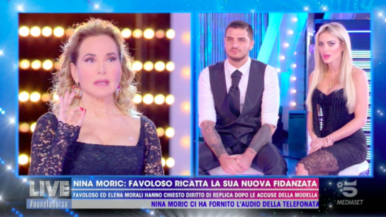 Live-Non è la d'Urso, Barbara D'Urso riprende in diretta Luigi Favoloso ed Elena Morali: "Basta, finisce qua"