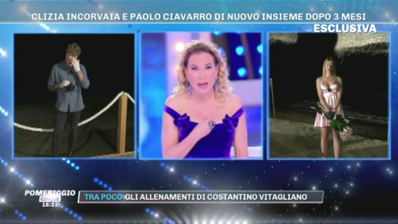 Pomeriggio 5, Barbara d'Urso parla dell'inganno di Cliza Incorvaia e Paolo Ciavarro: "Sono stata ingenua" (video)
