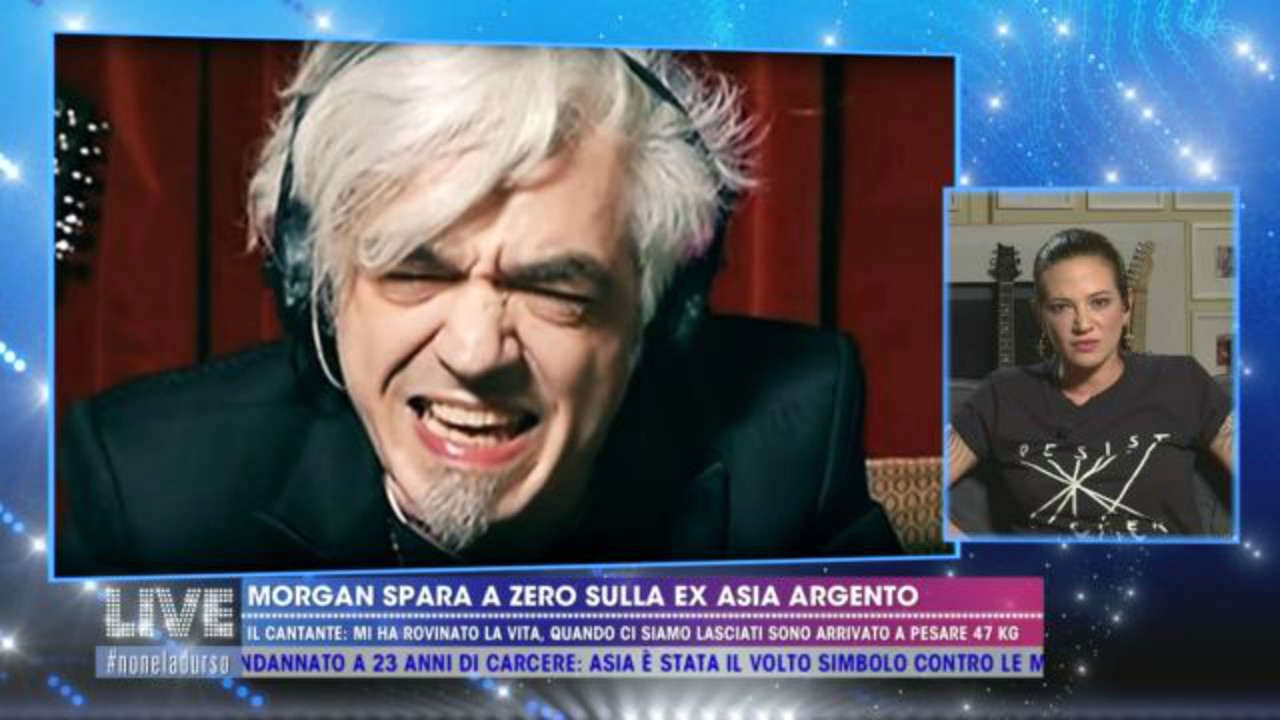 Live - Non è la d'Urso, Asia Argento su Morgan: "Me ne sono andata perché abusava di sostanze" (video)