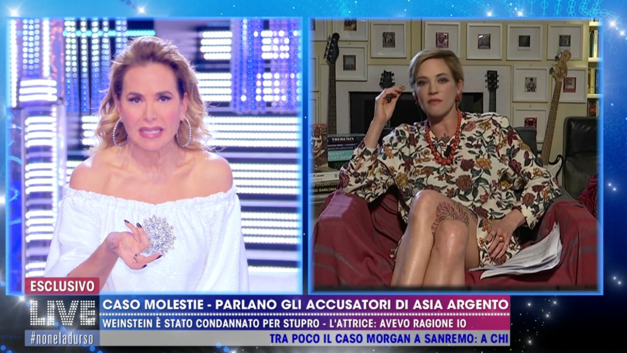 Asia Argento confessa: "Mi hanno definito prostituta. Devo ringraziare Barbara d'Urso se mi sono ripresa"