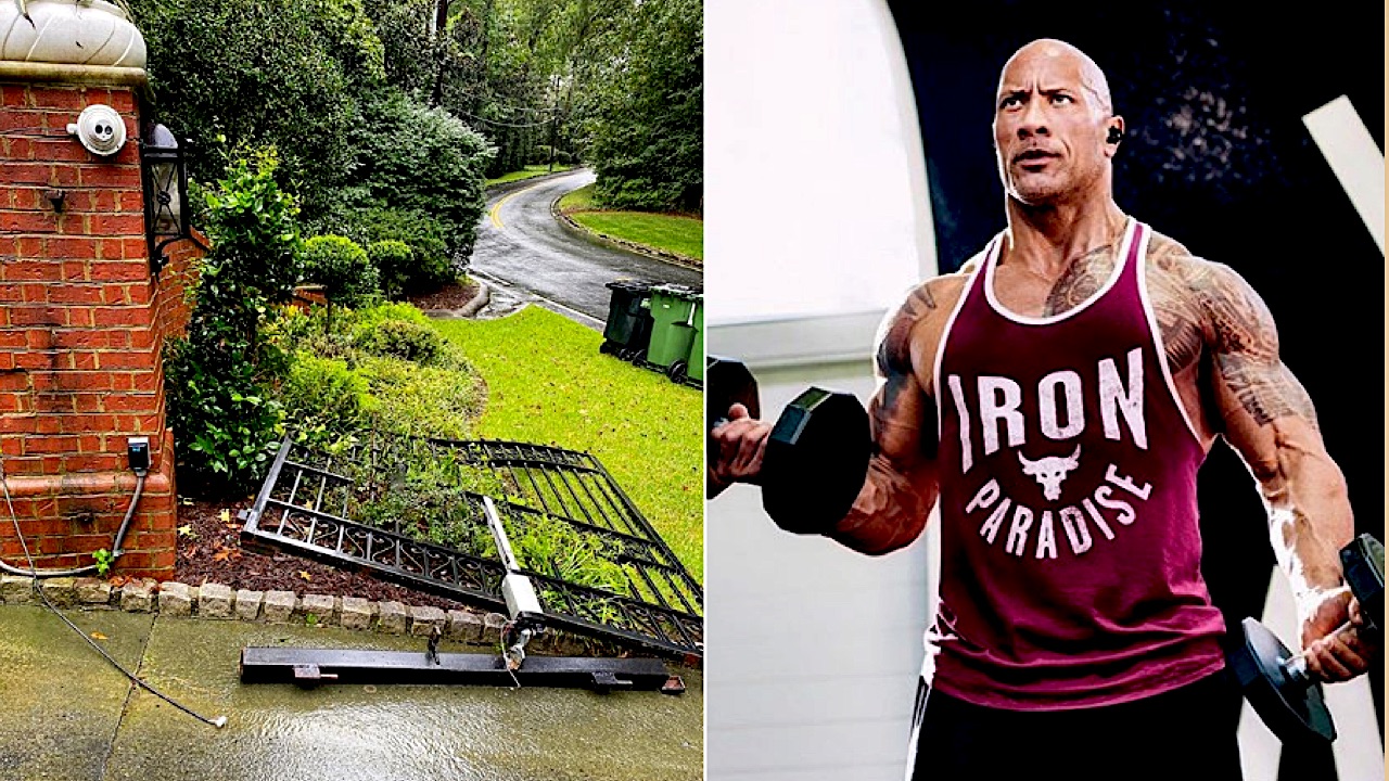 Dwayne Johnson prende a mazzate il cancello di casa perché "non si apriva e avevo fretta di uscire"