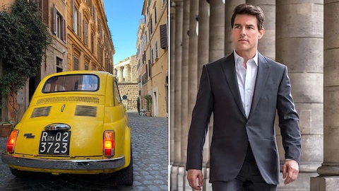 Tom Cruise di nuovo a Roma: ancora sgommate e inseguimenti per Mission: Impossible 7