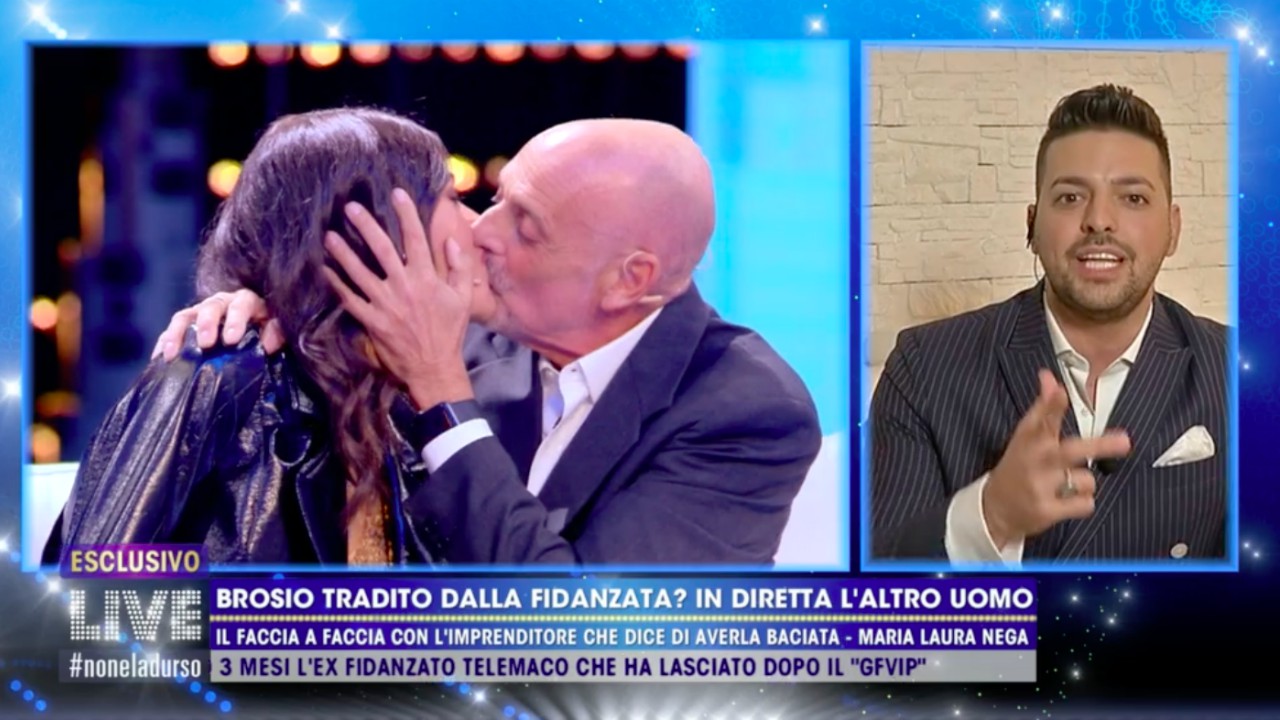 Grande Fratello Vip, Paolo Brosio gela Barbara d'Urso a Live-Non è la d'Urso: bacio passionale in diretta Tv