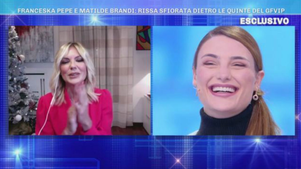 Grande Fratello Vip: Franceska Pepe e Matilde Brandi fanno pace a Domenica Live, la verità sulla lite nel backstage (VIDEO)
