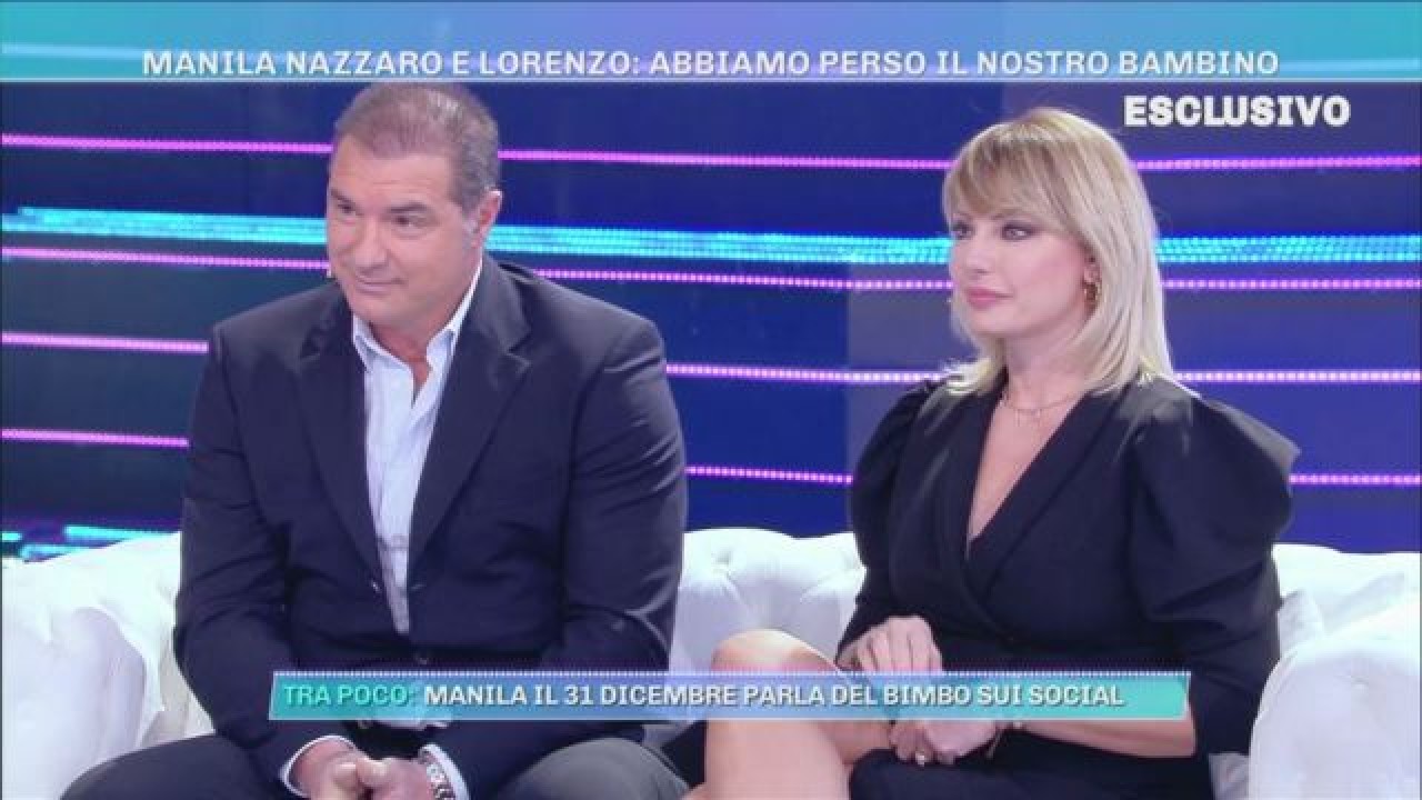 Domenica Live, Manila Nazzaro e Lorenzo Amoruso: "Come abbiamo perso il nostro bambino"