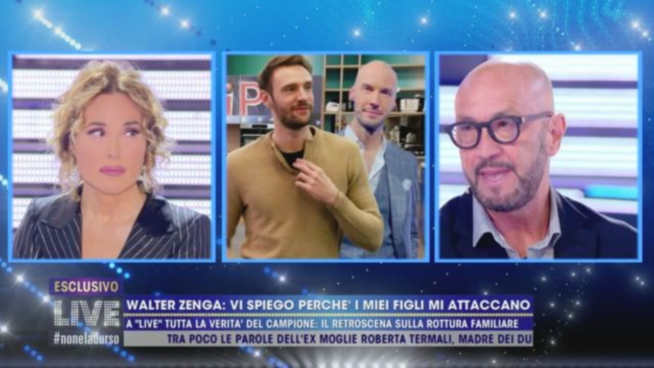 Live-Non è la d'Urso, la verità di Walter Zenga dopo l'incontro al Gf Vip con il figlio Andrea (VIDEO)