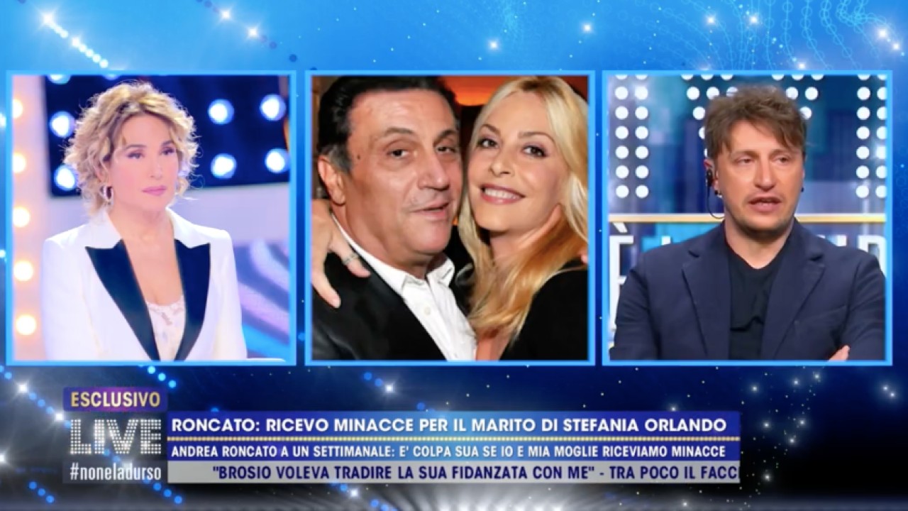Grande Fratello Vip, Andrea Roncato incolpa il marito della Orlando per le minacce: la replica a Live-Non è la d'Urso