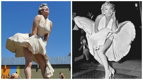 Per una statua gigante di Marilyn Monroe a Palm Springs si grida al sessismo: si vedono le mutande!