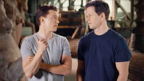 Uncharted, Tom Holland e Mark Wahlberg in un backstage sul set