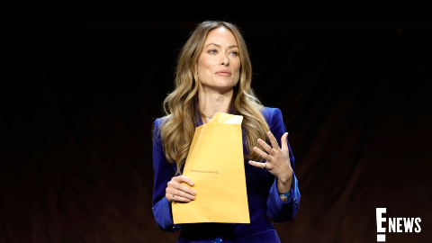 Olivia Wilde and the ugly surprise envelope she received on stage at CinemaCon