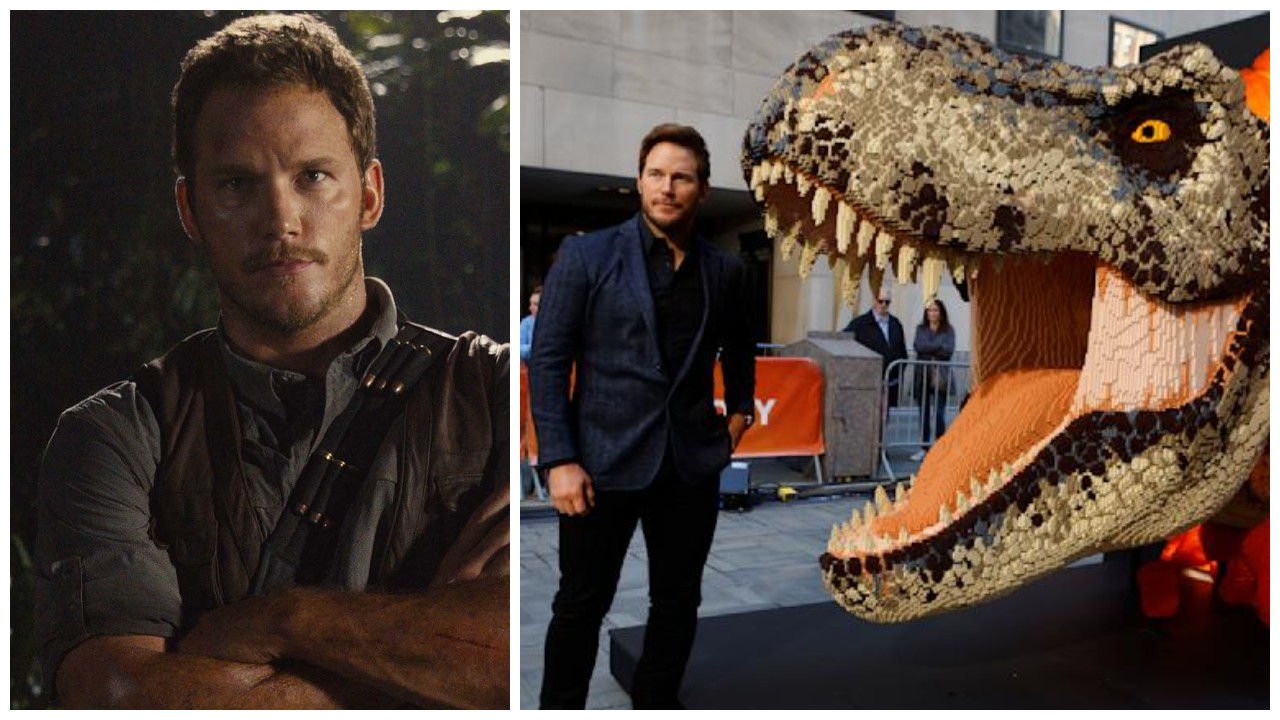 Jurassic World Il Dominio: il video virale di Chris Pratt che entra in un dinosauro di Lego e viene sgridato