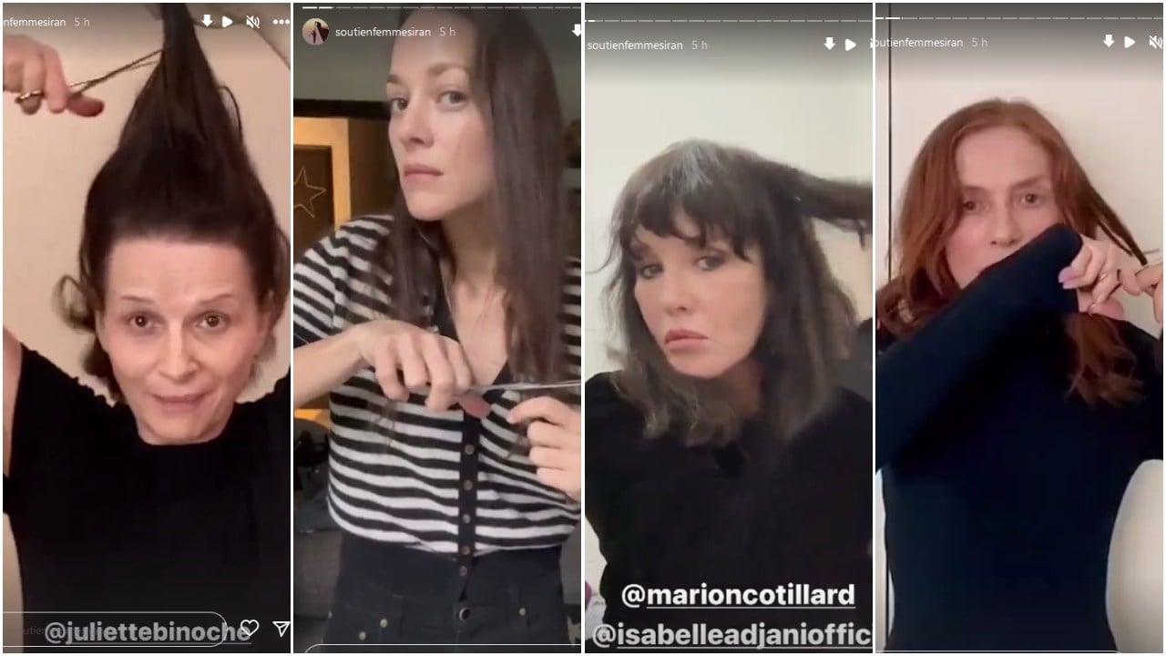 Le attrici francesi si tagliano i capelli in un video per solidarietà con  le donne iraniane