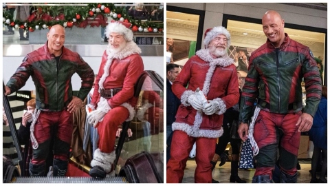 Red One: Dwayne Johnson posts first photos with Santa Claus / JK ...