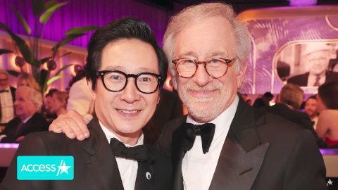 Steven Spielberg reagisce alla dedica di Ke Huy Quan durante i Golden Globe