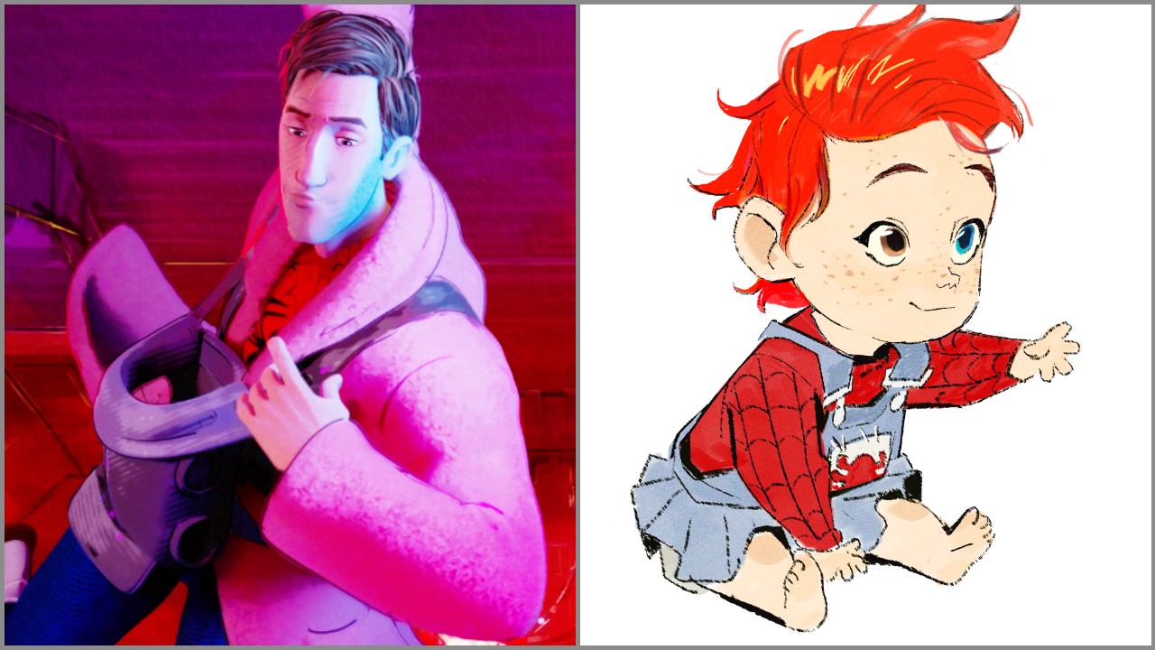 Spider-Man Across the Spider-Verse, una figlia per Peter B. Parker, in una foto e due concept art!