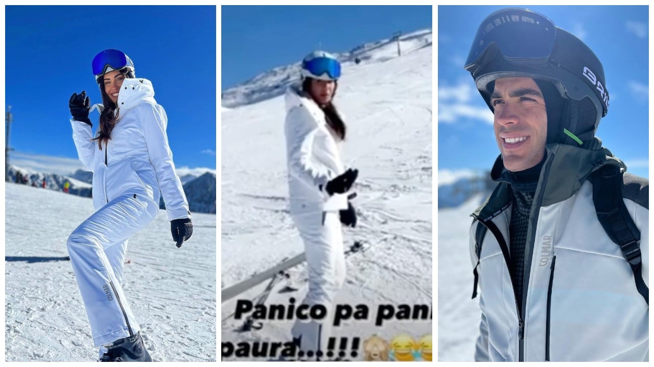 Federica Nargi ha un attacco di panico sulla neve e Alessandro Matri se la  ride