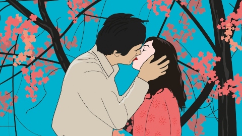 Viaggio in Giappone: fioriscono i ciliegi e l'amore nel poster del film con Isabelle Huppert