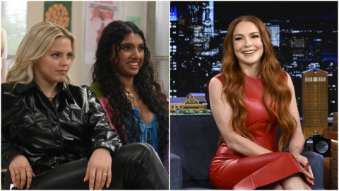 Mean Girls, Lindsay Lohan arriva a sorpresa alla première del musical con Tina Fey