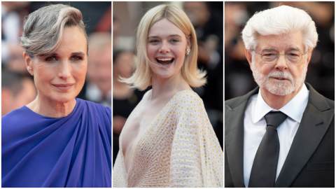 Cannes 2024, red carpet all star per la serata finale: George Lucas, Elle Fanning, Andie MacDowell [FOTO]