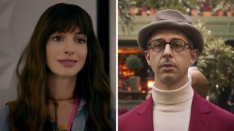 Golden Globe 2025, Anne Hathaway ironizza sul cappello di Jeremy Strong perché ricorda Pretty Princess