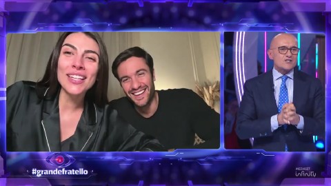 Grande Fratello, Giulia Salemi e Pierpaolo Pretelli in collegamento dopo la nascita del figlio Kian
