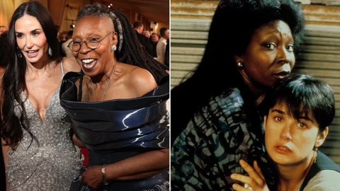 Oscar 2025, reunion tra Demi Moore e Whoopi Goldberg sul red carpet dell'evento