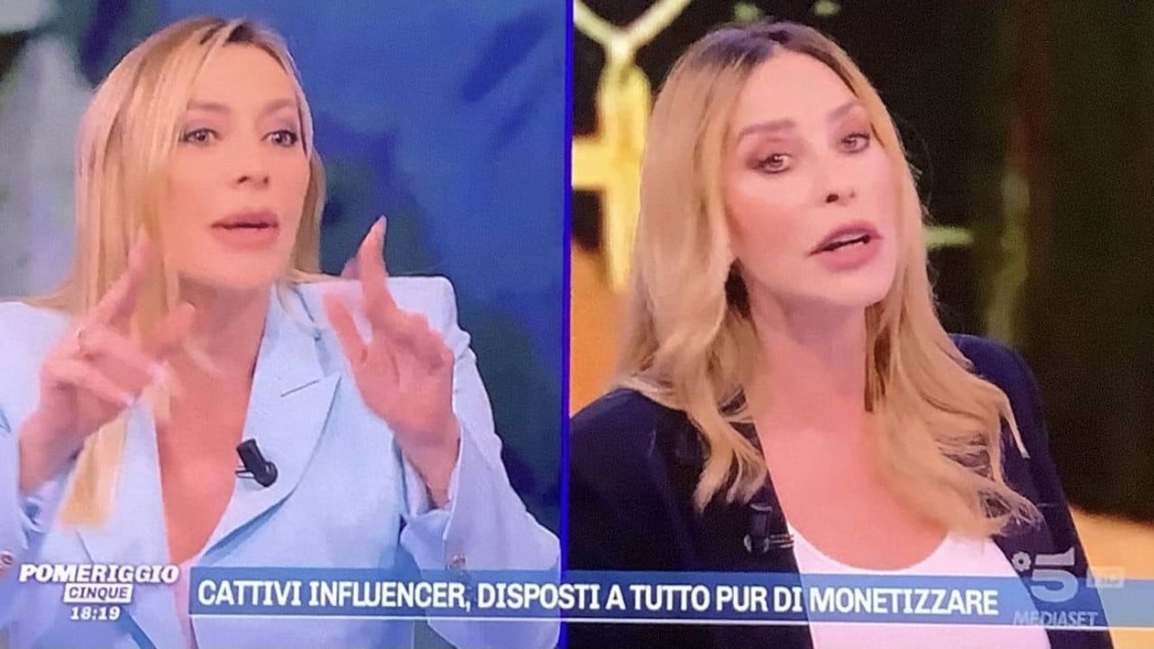 Pomeriggio 5, Stefania Orlando e Karina Cascella ai ferri corti in studio: "Parli proprio tu?!"