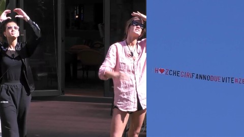 Grande Fratello, arriva un nuovo aereo per la coppia Zeudi-Helena: la reazione dell'ex Miss Italia (VIDEO)
