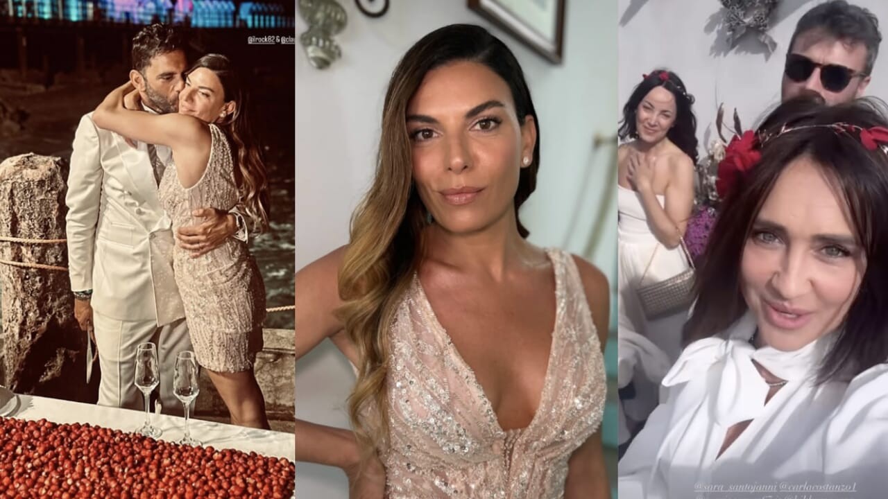 claudia ruffo di un posto al sole è convolata a nozze con il compagno rocco pierri presenti diversi volti della soap
