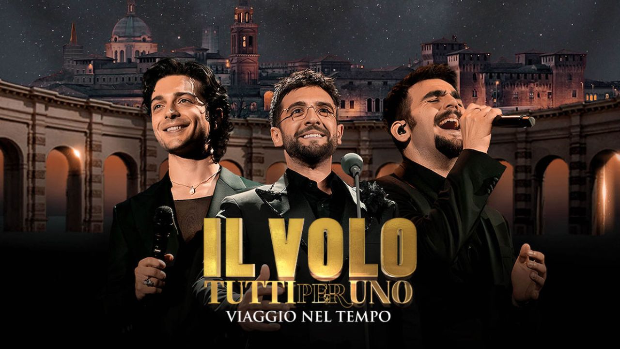 tutti per uno – viaggio nel tempo stasera su canale 5 l ultimo appuntamento con lo show de il volo