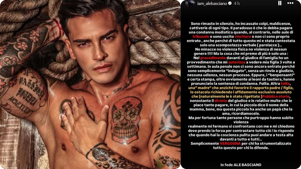 alessandro basciano nuovo sfogo contro sophie codegoni ostacola il rapporto tra il padre e la figlia vergogna