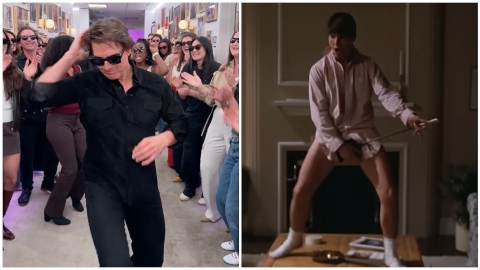 Tom Cruise rifà il balletto in mutande di Risky Business prima di entrare in studio per The Jennifer Hudson Show