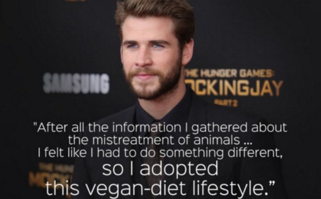 Liam Hemsworth il vegano più sexy del pianeta
