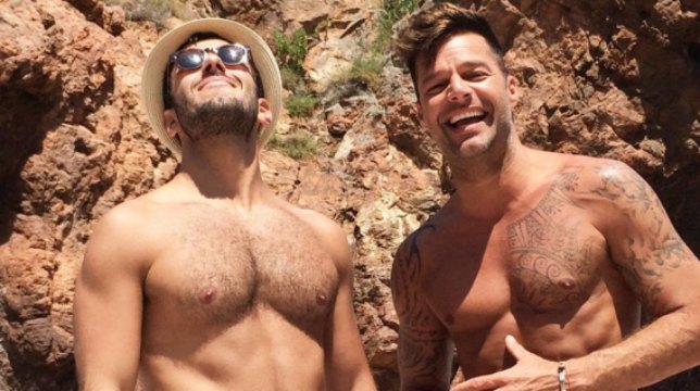 Ricky Martin con il fidanzato Jwan Yosef su Instagram