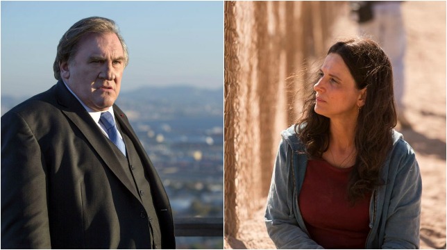 Juliette Binoche e Gérard Depardieu indossano occhiali scuri per Claire Denis
