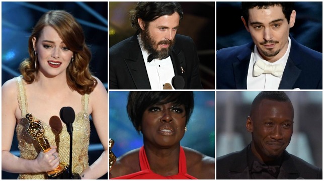 Oscar 2017: i ringraziamenti di Casey Affleck, Emma Stone, Damien Chazelle, Viola Davis e Mahershala Ali