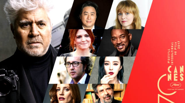 Paolo Sorrentino, Will Smith e Jessica Chastain nella giuria del Festival di Cannes 2017 presieduta da Almodovar