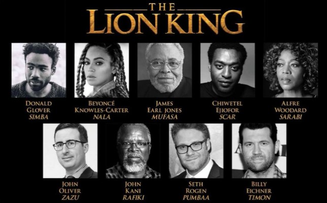 Beyonce, Donald Glover, Seth Rogen e molti altri confermati nel cast de Il Re Leone