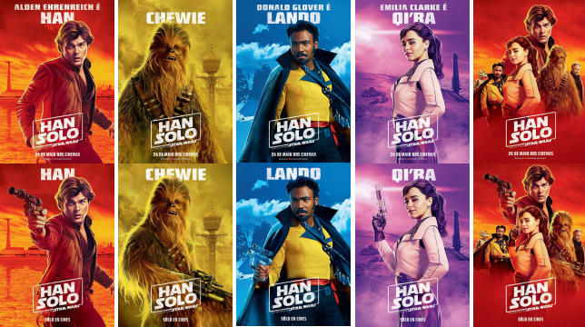La non notizia delle armi sparite dai character poster di Solo: A Star Wars Story