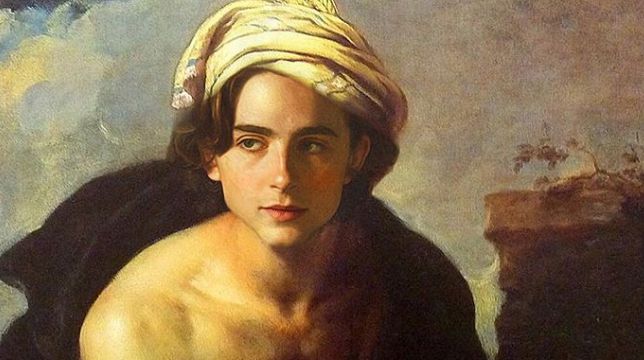 Timothée Chalamet interprete di celebri quadri su un account Instagram