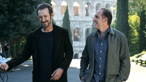 Marco Giallini e Valerio Mastandrea sul set del nuovo film di Simone Spada